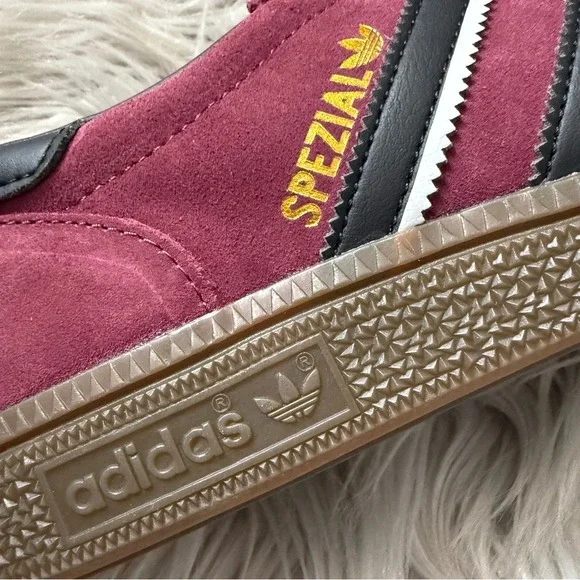 ADIDAS Handball Spezial Shoes Maroon / Core Black / Crystal White Size 9 NWB - Picture 6 of 15